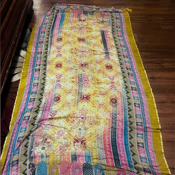 Multi-coloured Pure Pashmina Shawl  EUC - Picture 4 of 6